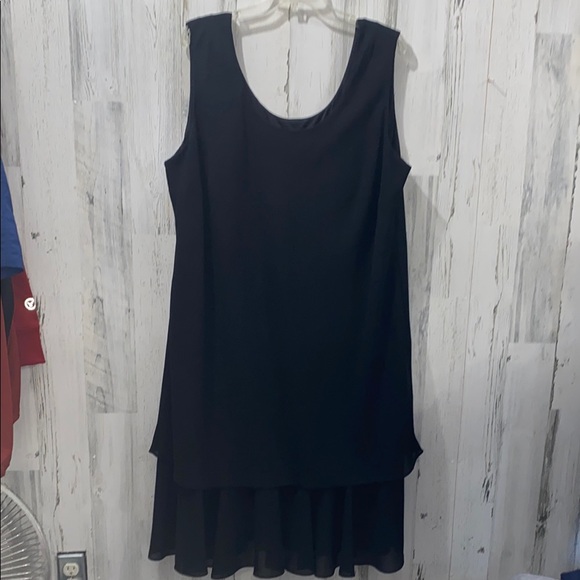 Dana Kay Dresses & Skirts - 0701 Dana Kay Black Sleeveless Sheath Dress with Ruffled Hem
